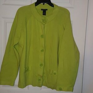 COPY - LANE BRYANT LIME GREEN CARDIGAN *LIKE NEW*